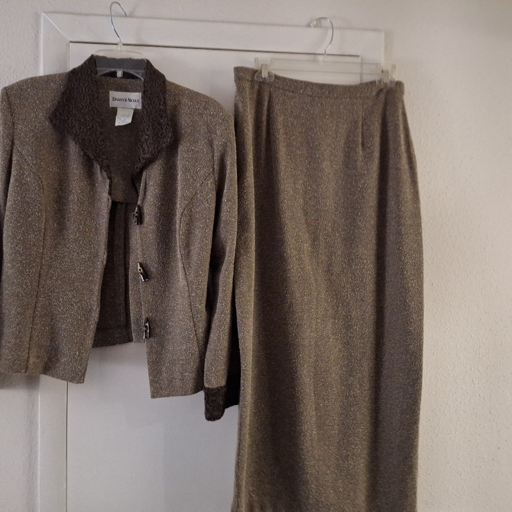 Dana Buchman Gold Maxi Skirt